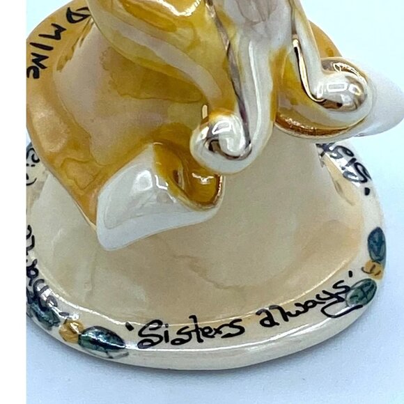 NWOT: VINTAGE CLAYWORKS CERAMIC ORNAMENT "Sisters Always / Yellow" - SA20294 - Picture 3 of 5